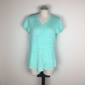 Tek Gear Word Pattern Athletic Short Sleeve Top